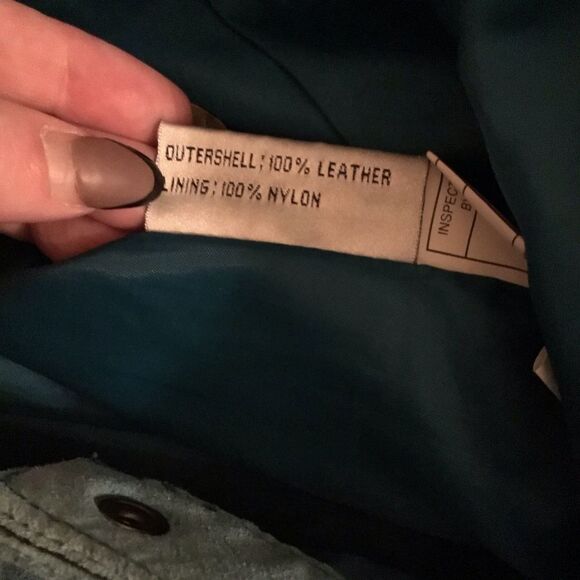 Vintage Global Identity G-III Teal Leather Skirt - Picture 8 of 8